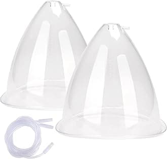 Titoe Vacuum Therapy Machine Accessories Buttocks Vacuum Cup Extra Large Back Body Cupping Cups with A Tube（180mL）