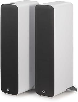 M40 Bluetooth Powered Floor Standing Speakers HD Wireless Music Home Theatre Surround Sound System White – Tweeter 0.9”, Mid Bass/Driver 5.0”, Freq. Response 38 Hz – 22 kHz