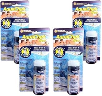 AquaChek 552244-04 Spa 6-in-1 Swimming Pool Test Strips, 4-Pack, 200 Strips