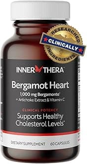 Bergamot Heart 1000mg Italian Citrus Bergamot - Patented & Clinically Proven Extract - Cardiologist Developed with 200+ Scientific Studies - Bergamot Supplement for High Cholesterol & Heart Health