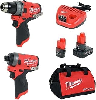 Electric Tools 2598-22 M12 Fuel 2 Pc Kit- 1/2" Hammer Drill & 1/4" Impact