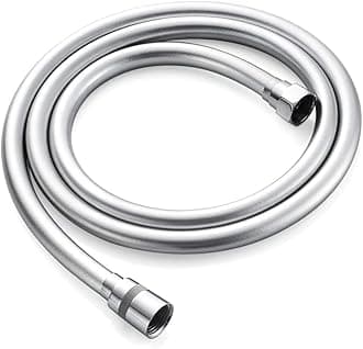 G852-20 Universal Anti-Twist Rubber Shower Hose, 2.0 M, PVC Flexible Pipe Cable, White [Amazon Exclusive]
