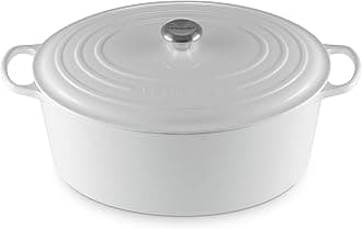Le Creuset Enameled Cast Iron Signature Oval Dutch Oven, 15.5qt., White