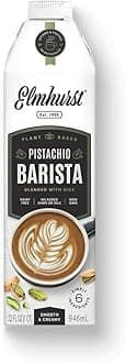Elmhurst 1925 Pistachio Barista Edition – Vegan Pistachio Drink for Barista Creations – Smooth, Frothy & Versatile – 946 ml