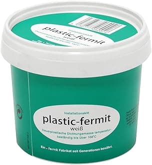 Stabilo-Sanitaer Plastic-fermit Sealing Paste 500 g, Permanent Plastic Sealing Paste Temperature Resistant up to 100 °C, Kneadable Sealant Suitable for Cold and Hot Water