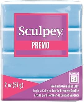 Premo Polymer Oven-Bake Clay, Pale Blue, Non Toxic, 2 oz. bar
