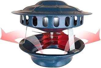 Chimney Electric Smoke Extractor, Chimney Ventilation Fans Fireplace Smoke Pumps roof induced Draft Fan,100 watts 12 Leaves