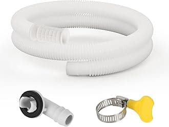 HOXHA 5 Ft Air Conditioner Drain Hose Kit Plastic Tubing for AC Condensate Flexible Durable Drain Hose for Mini Split AC Portable AC Washer Dishwasher Faucet