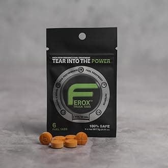 Ferox Fuel Catalyst for Trucks | Heavy-Duty Fuel Treatment for Diesel & Gas | Optimize Power, Reduce Waste | Treats Large Tanks | 1 Tab = 50 GAL | Works in All Engines