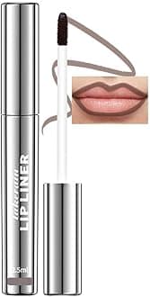 Peel Off Lip Liner Stain - Long-Lasting, Smudge-Proof, Waterproof Nude Matte Lip Tint, Non-Fading Peel Off Lip Color, Effortless Precision & Full Coverage, Vegan & Cruelty-Free, #4 Cool Cocoa