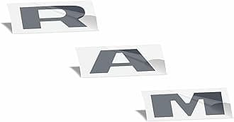 RAM Grille Emblem Overlay Decal Stickers 2025-2026 Ram 1500 (Color: Reflective Light Black)