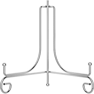 Plate Stands for Display, Plate Holder Display Stand, Picture Frame Stand Metal Frame Holder Stands for Book,Small Easel,Decorative Plate,Photo and Platter,Tabletop Art Silver 8 Inch