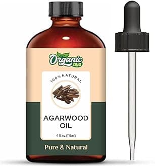 Organic Zing Agarwood (Aquilaria malaccensis) Oil | Pure & Natural Essential Oil for Skincare, Aroma & Diffusers - 118ml/3.99fl oz