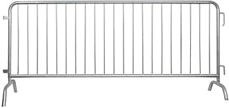 Crowd Control Warehouse Angry Bull Barricades Heavy Duty Crowd Control Metal Interlocking Barricade with Bridge Feet - 8.5 Ft. (Steel) (20 Pack)