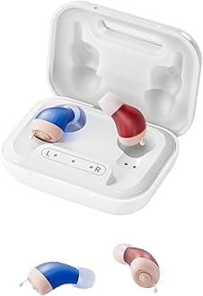 Rechargeable Hearing Aids for Seniors with Hearing Loss, Smart Noise Reduction Chip for Crystal-Clear Sound, Ultra-Comfort Fit, Super-Mini & Auto On/Off