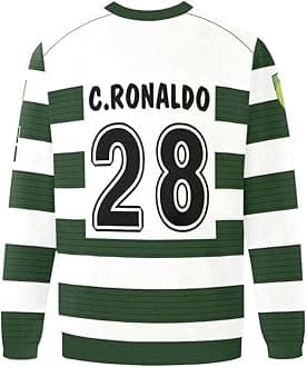 Ronaldo #28 Sporting Retro Long Sleeve 02/03 Soccer Jersey for Men Fan Version