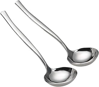 Idotry 2-Piece Stainless Steel Gravy Soup Spoon, Gravy Ladle Soup, Small Ladle