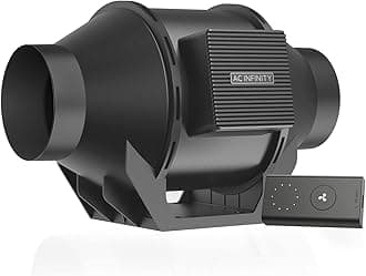 CLOUDLINE LITE A4, Quiet 4” Inline Duct Fan with Speed Controller, EC Motor - Ventilation Exhaust Fan for Heating Cooling Booster, Grow Tents, Hydroponics