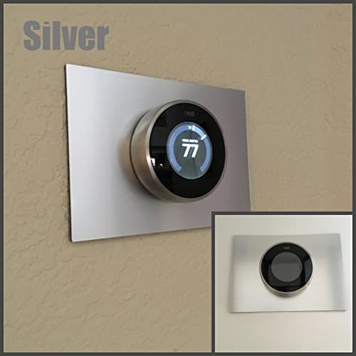 Decorative Rectangle Nest Thermostat Wall Plate - BLACK