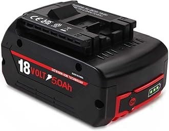 5.0Ah High-Output Replacement for Bosch 18V Battery BAT609 BAT618 BAT619G Upgraded Lithium-Ion Battery Pack with LED Fuel Gauge Compatible with Bosch 18 Volt Cordless Tools Original Chargers