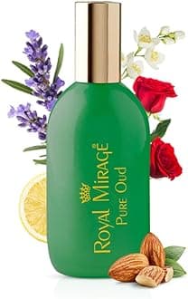 Royal Mirage Pure Oud Eau de Cologne - Premium Oud Wood & Citrus Fragrance Spray - Pure Woods & Spice - 120ml (4 oz) Long-Lasting EDC