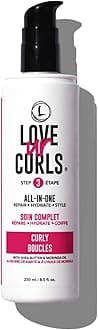 Love Ur Curls All in One Curl Cream Styler, Anti Frizz Curling Cream for Curly Hair, Repair, Define, Hydrate & Style with Shea Butter, 250mL