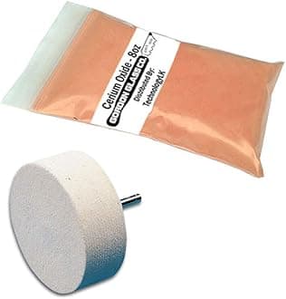 3" Felt Polishing Wheel with Gordon Glass Cerium Oxide Polishing Powder - 8 Oz