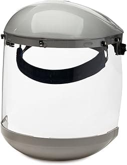 Sellstrom Face Shield Advantage Series, Safety Mask with Chin Guard for Men Women, Clear Polycarbonate, Rachet Headgear, Lightweight Comfort, ANSI Z87, S30310