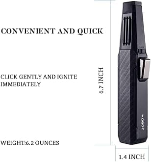 JOBON Solar Beam Torch, Adjustable Lockable Firepower Butane Refillable Jet Flame Lighter for Baking Kitchen Grill BBQ Camping (Gas Not Included) (Pink Flame-Black)