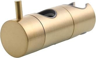 Adjustable Rail Slider Shower Head Holder Brushed Gold, Biveah Brass Hand Shower Mounting Bracket for 0.78 Inch, KZS009BG