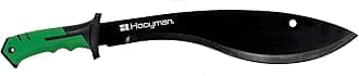 Hooyman Machete with Heavy Duty Construction, Ergonomic No-Slip Handle and Belt Sheath for Gardening, Land Management, Bushcraft, Hunting and Outdoor,Black/Green