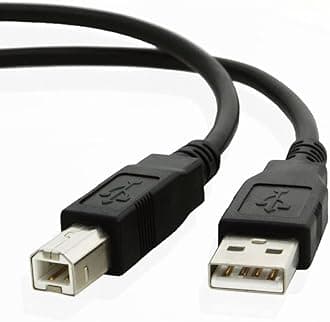 USB Cable for Printer, Scanner, External Desktop Hard Drives and Other PC / Mac Peripherals - Works with HP / Dell / Epson / Canon / Lexmark / Xerox / Samsung / Western Digital / Buffalo / Transcend /