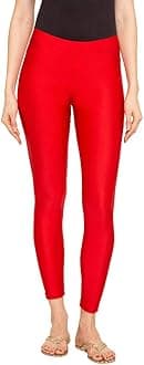 GO COLORSWomen Mid Rise Shimmer Leggings