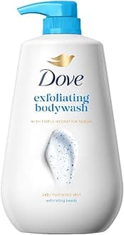 Exfoliating Bodywash, 825ml, for Smooth Radiant Skin, with Triple Hydration Serum & Glycerine, Dermatologically Tested, Paraben & Sulphate-Free, for Men and Women
