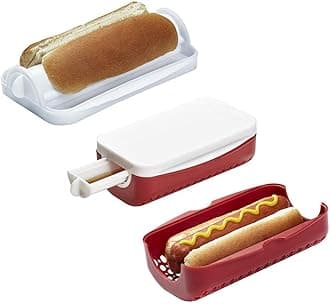 Microwave Hot Dog Cooker Mini Sausage Maker Safe DIY Kitchen Gadgets Oven Tools, Red Hot Dog Cooker Makes Perfectly Cooked Franks