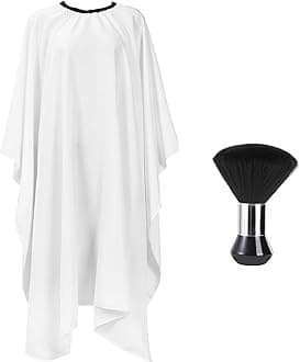 Professional Hair Cutting Cape with Neck Duster Brush, Large Size Salon Hairdresser Cape for Men, Women and Kids