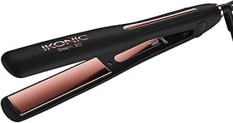 Ikonic Gleam 3.0 Hair Straightener, Black| Super slim 1 inch plates | Ergonomically slim | Digital temperature control| Automated Shut Off Safety | Advanced Rose Gold Titanium surface| Quick Heat