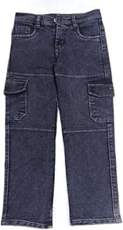 Sky HeightsBoys Solid Cargo Denim Jeans