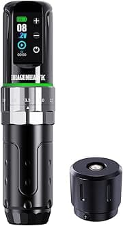 Dragonhawk L3 Cordless Tattoo Gun - Rotary Tattoo Pen Machine with 2000mAh Battery, 7 Adjustable Strokes for Lining Shading, Powerful Motor for Smooth Operation