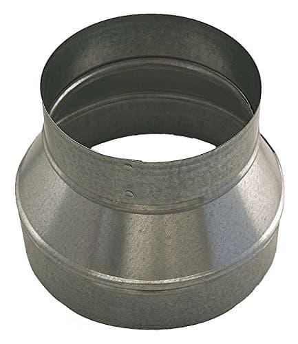 6" x 5" Round Reducer Duct Fitting, 26 ga.