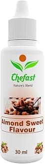 Chefast Almond Flavour Baking Essence for Cake, Ice-Cream, Chocolates, Milkshakes- 30ML ( Use 2-3 Drops Essence for 250 Grm Cake)
