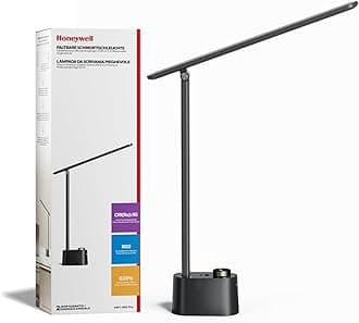 Upgraded LED Desk Lamp - H01 Pro Sunturalux™ Foldable Desk Light with USB A+C Charging Port, 3 Color Modes Dimmable Table Lamp for Home Office Reading Black
