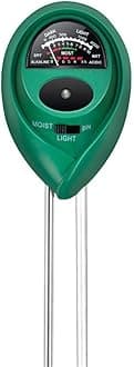 3-in-1 Soil Test Kit, Soil Moisture/Light/pH Meter for House Plant, Garden, Lawn, Farm, Ideal for Indoor & Outdoor Use