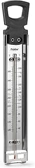 Polder Candy Thermometer, Stainless Steel Cooking Thermometer with Pot Clip, for Jam, Syrup, Jelly, Yogurt, and Deep Fry, 12"