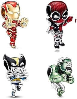 GenericCartoon Charms for Women Spacer Beads, 925 Sterling Silver Charms fit PD Charms Bracelet Necklace Pendant