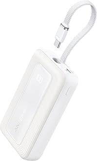 Zolo Power Bank(2025 Upgrade), 20,000mAh 30W High-Speed Portable Charger with Built-In USB-C Cable, Battery Pack For iPhone 17/17 Air/17 Pro/17 Pro Max/16/15 Series, Galaxy, and More