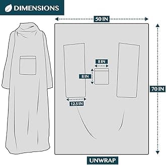 (パビリア) Pavilia プレミアムフリースブランケット 袖付き 大人用 男女兼用 マイクロプラッシュ 暖かで心地よく格別にソフト 軽量 機能的 着用できるスロー (掛け布) Regular Pocket レッド 43224-16151