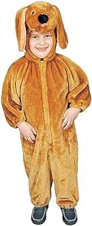 Dress Up America Sensational Plush Brown Puppy Costume for Children