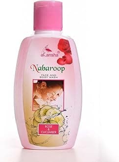 AKANSHA Nabaroop Men's & Women's Ayurvedic Natural Face and Body Wash- 200ml (Rose and Cucumber)