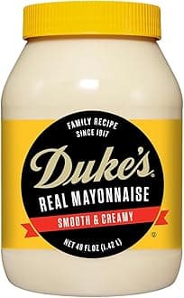 Duke’s Real Mayonnaise Jar – Original Smooth & Creamy Taste, 48 Ounce (Pack of 1)